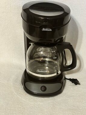 Sunbeam Black Drip Coffee Maker with Glass Carafe
